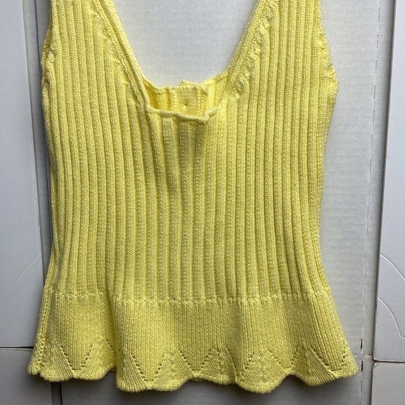 AEROPOSTALE Black & White Smocked & Yellow Knit Cropped Tank Tops Sz M & L\G - Picture 8 of 16